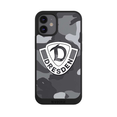 Apple iPhone 12 mini NIVOpure Dresden Camouflage Grau - Dynamo Dresden