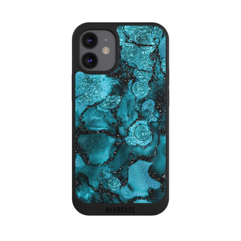 iPhone 12 mini NIVOpure  Blauer Glitzerlook
