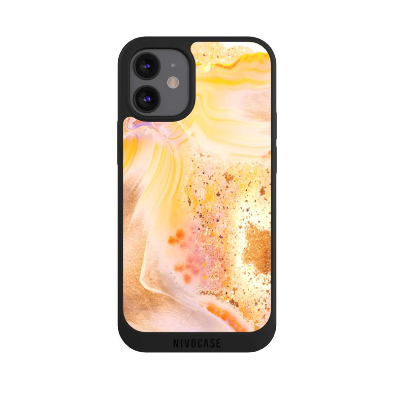 iPhone 12 mini NIVOpure Marbre Orange Scintillant