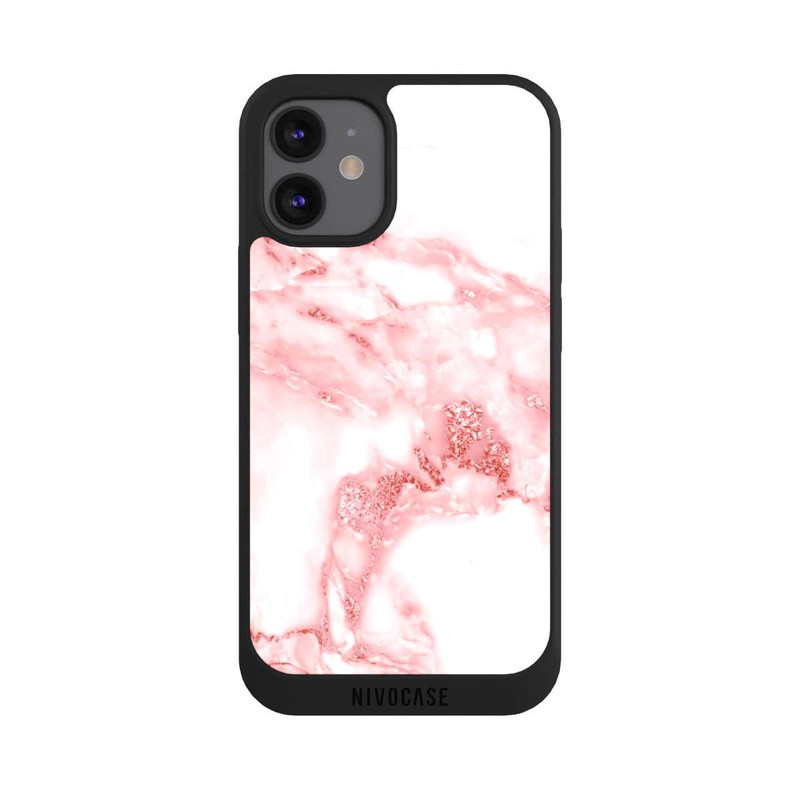 iPhone 12 mini NIVOpure Marbre Rose et Blanc