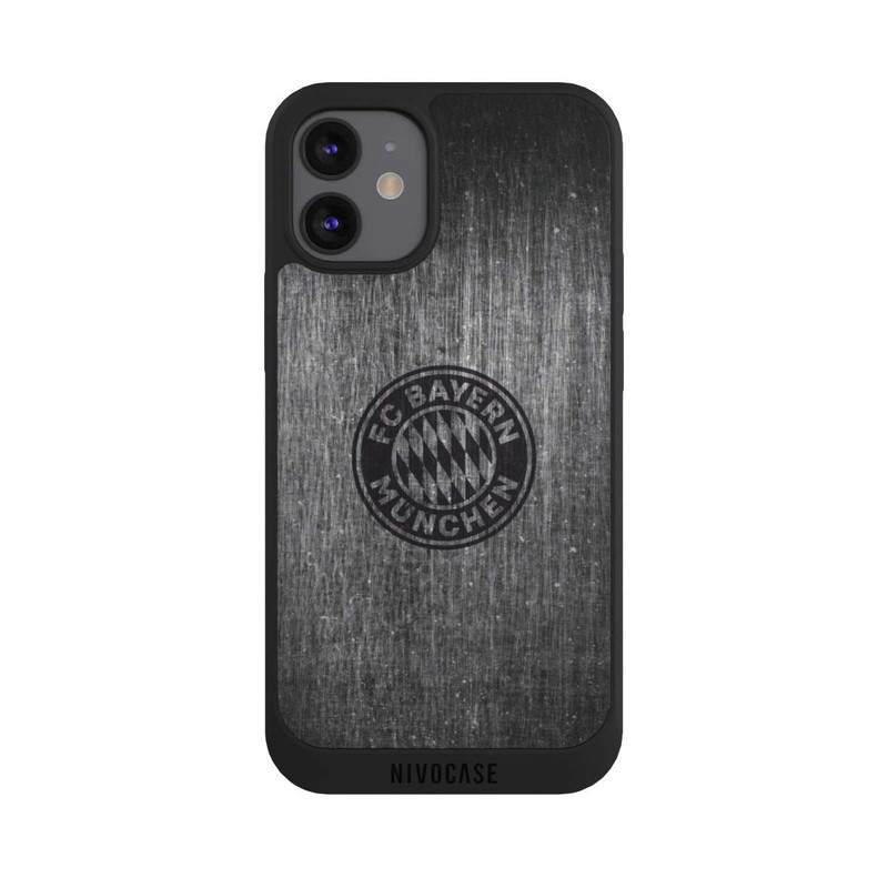 iPhone 12 mini NIVOpure Metalllook FCB Logo einfarbig