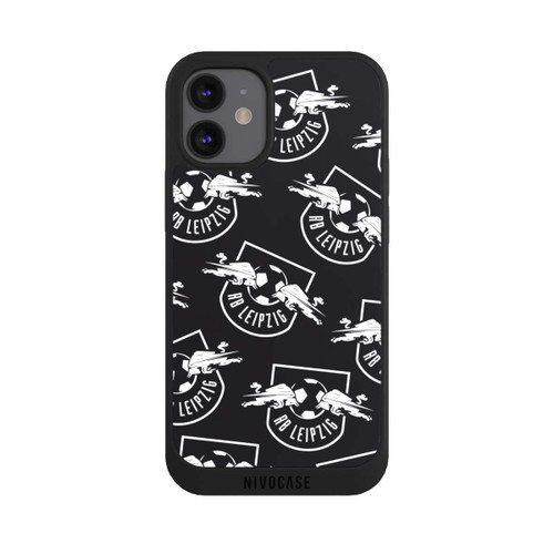 Apple iPhone 12 mini NIVOpure Logos RB Leipzig Weiß auf Schwarz