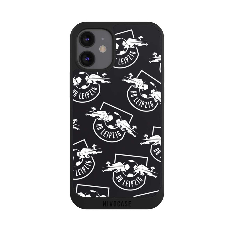 iPhone 12 mini NIVOpure Logos RB Leipzig Weiß auf Schwarz
