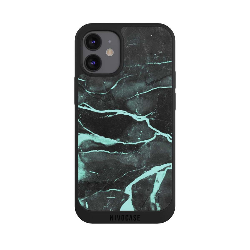 iPhone 12 mini NIVOpure Grauer und blauer Marmor