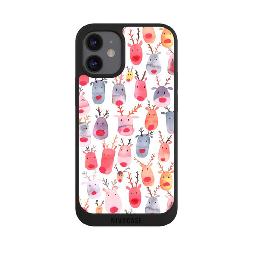 Apple iPhone 12 mini NIVOpure  Niedliches Rentieraquarell