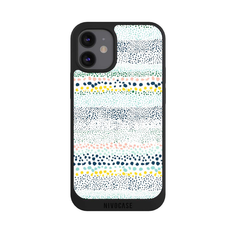 iPhone 12 mini NIVOpure Petits Points Blanc Texturé