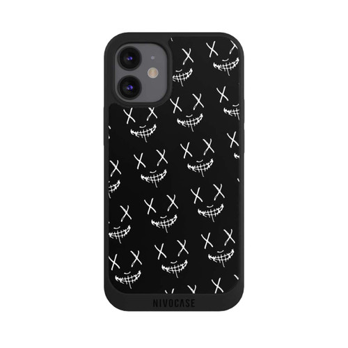Apple iPhone 12 mini NIVOpure Maskenmuster Schwarz