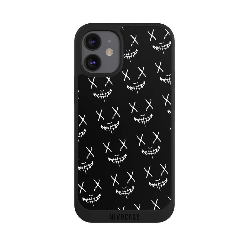 iPhone 12 mini NIVOpure Motif de masque noir