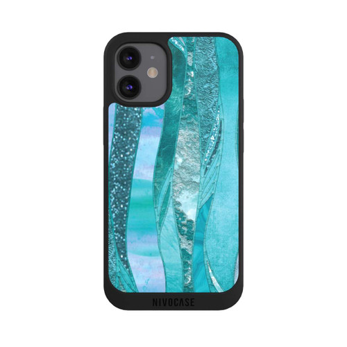 Apple iPhone 12 mini NIVOpure glamouröser Glitzerlook blau