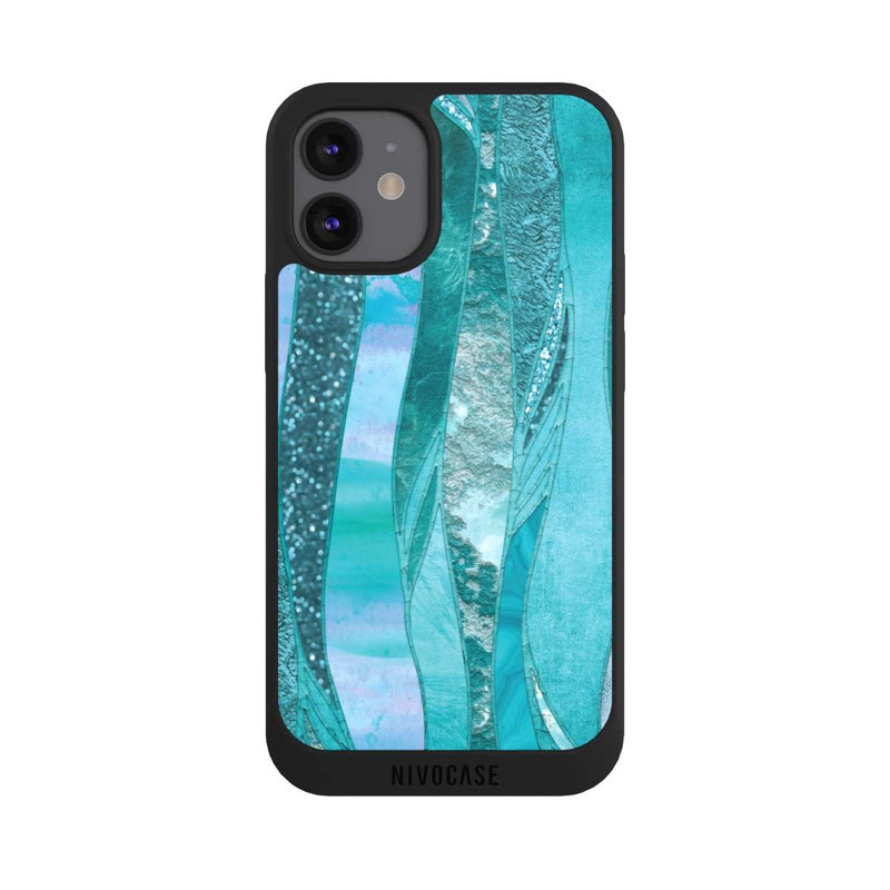 iPhone 12 mini NIVOpure Blue Glamour Glitter Look