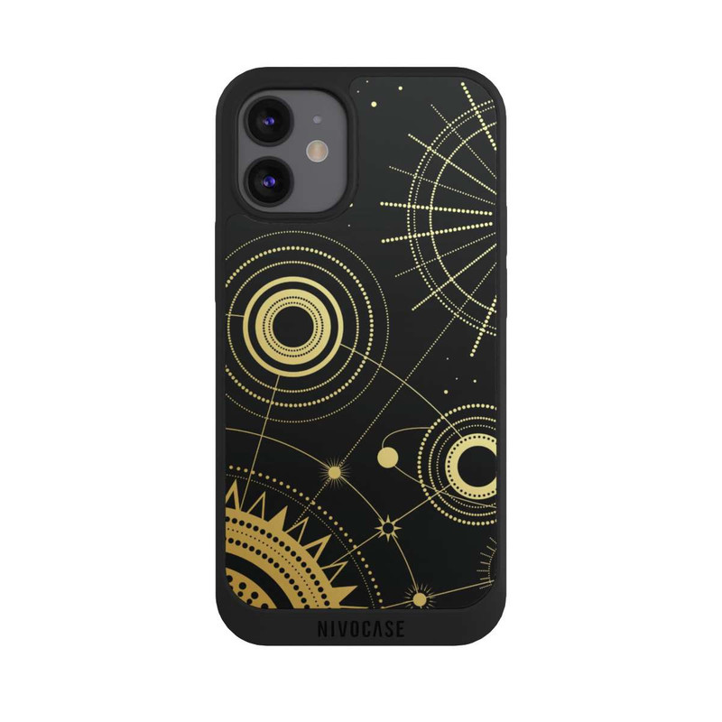 iPhone 12 mini NIVOpure Black and Gold Look Abstract