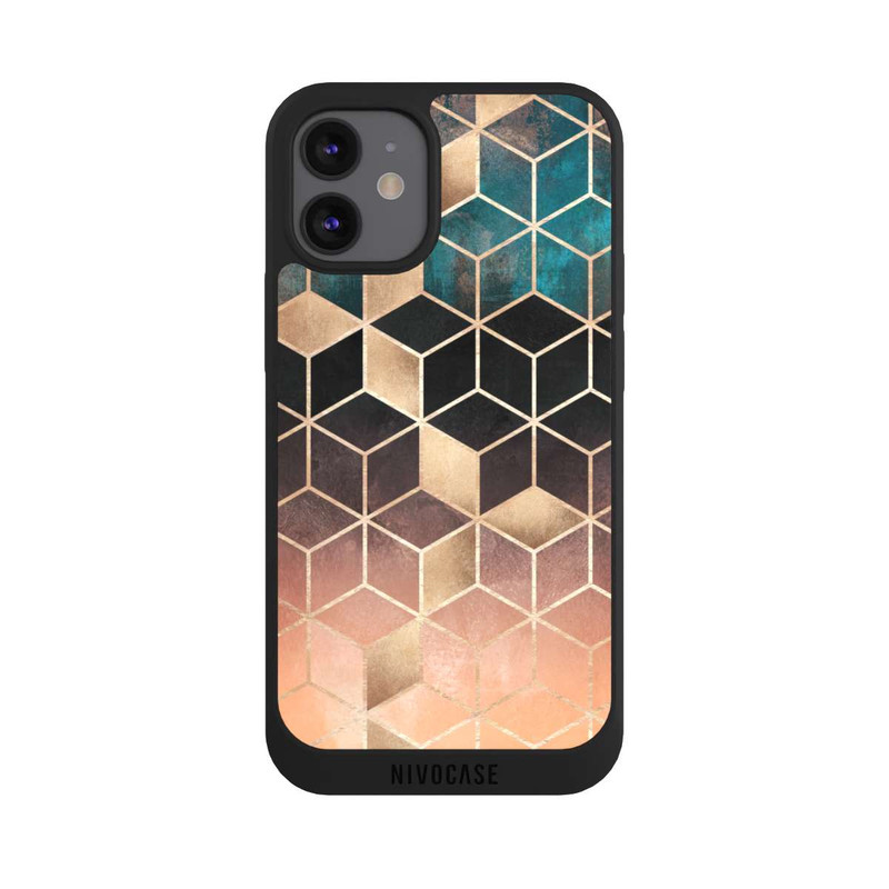 iPhone 12 mini NIVOpure Ombre Traum Würfel Gold Druck