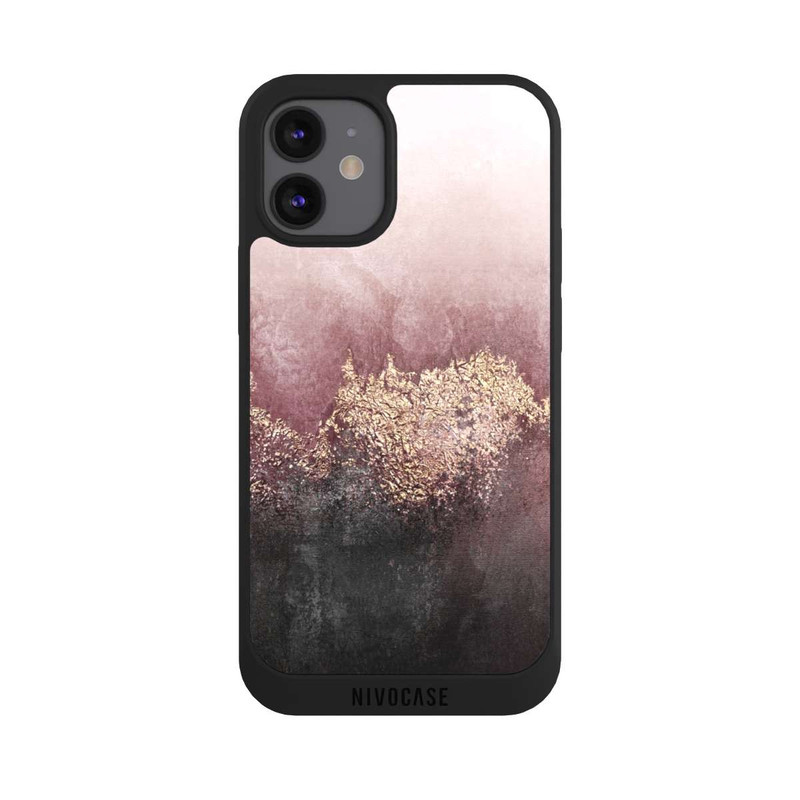 iPhone 12 mini NIVOpure Rosa Himmelsstaub Golddruck