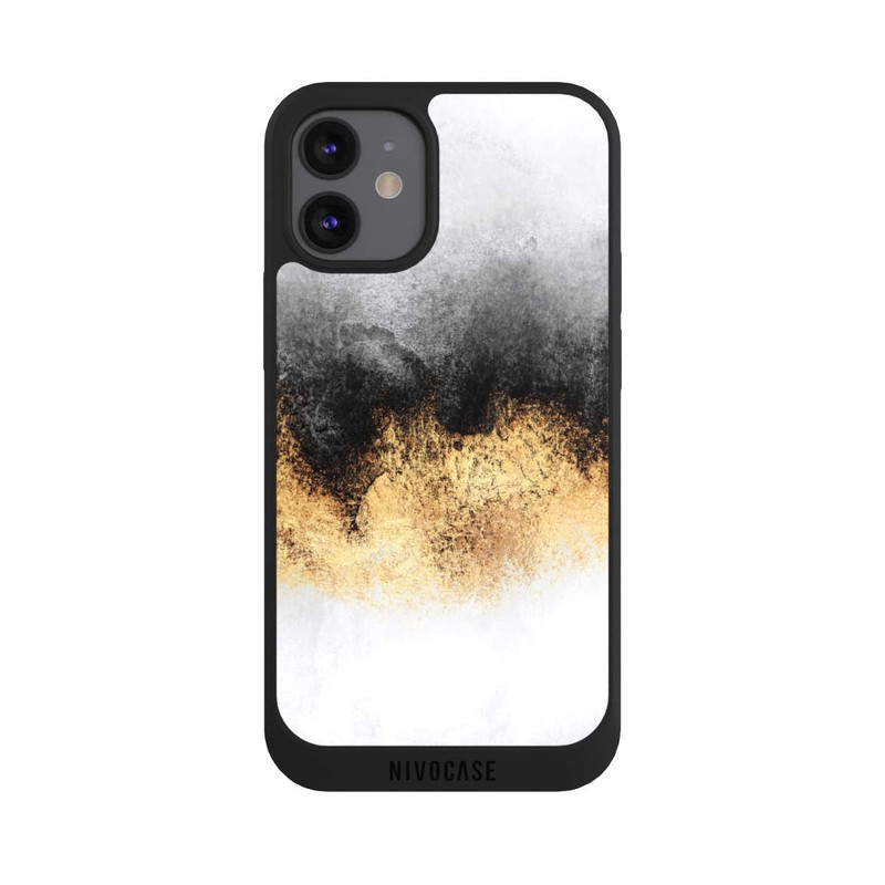 iPhone 12 mini NIVOpure Grauer Himmelstaub Golddruck