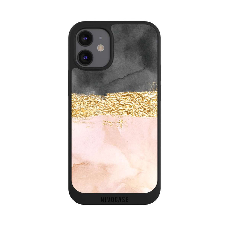 iPhone 12 mini NIVOpure Look ligne dorée