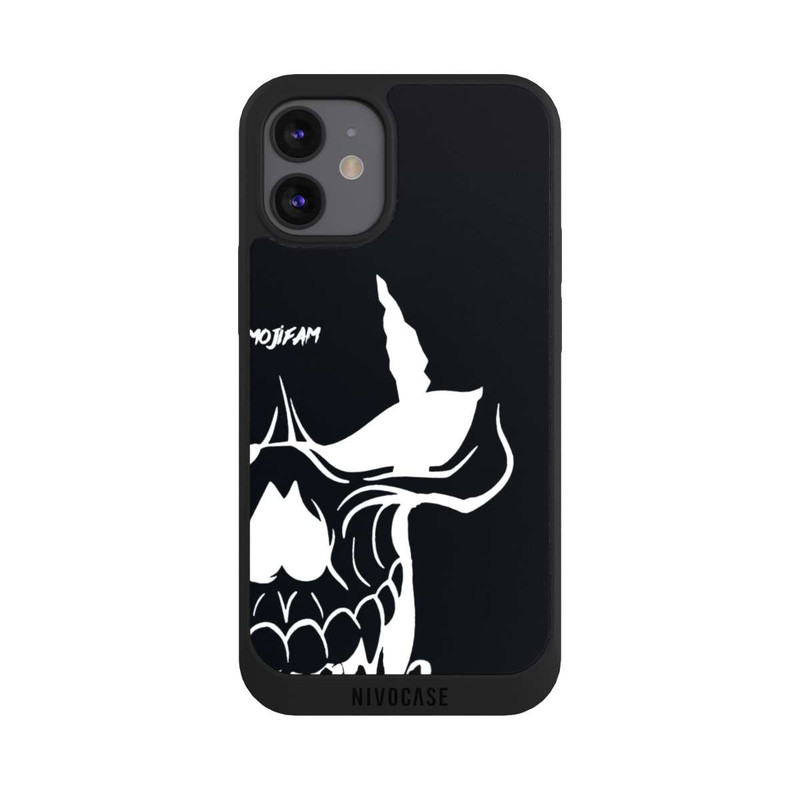 iPhone 12 mini NIVOpure Schädel Groß Schwarz/Weiß
