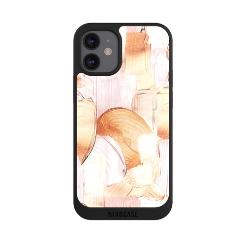 Apple iPhone 12 mini NIVOpure White/Gold Brush Pattern