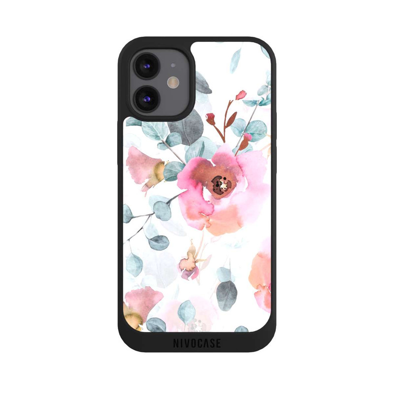 iPhone 12 mini NIVOpure Aquarell Blumentapete