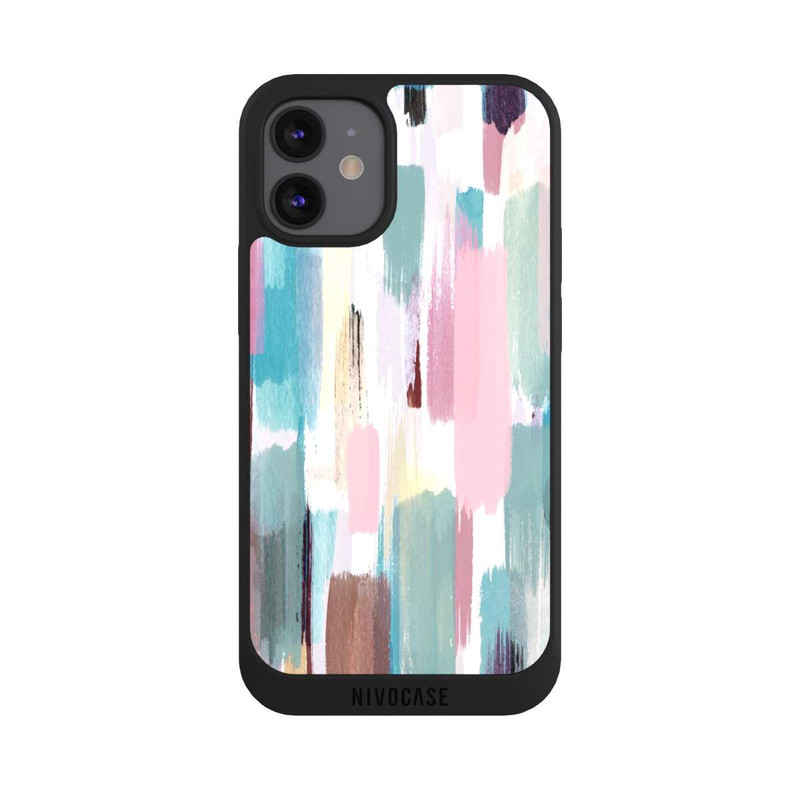 iPhone 12 mini NIVOpure Abstrakte Pinselstriche in Pastelltönen