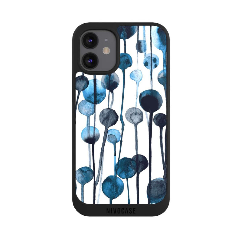 iPhone 12 mini NIVOpure Tropfende Punkte blau