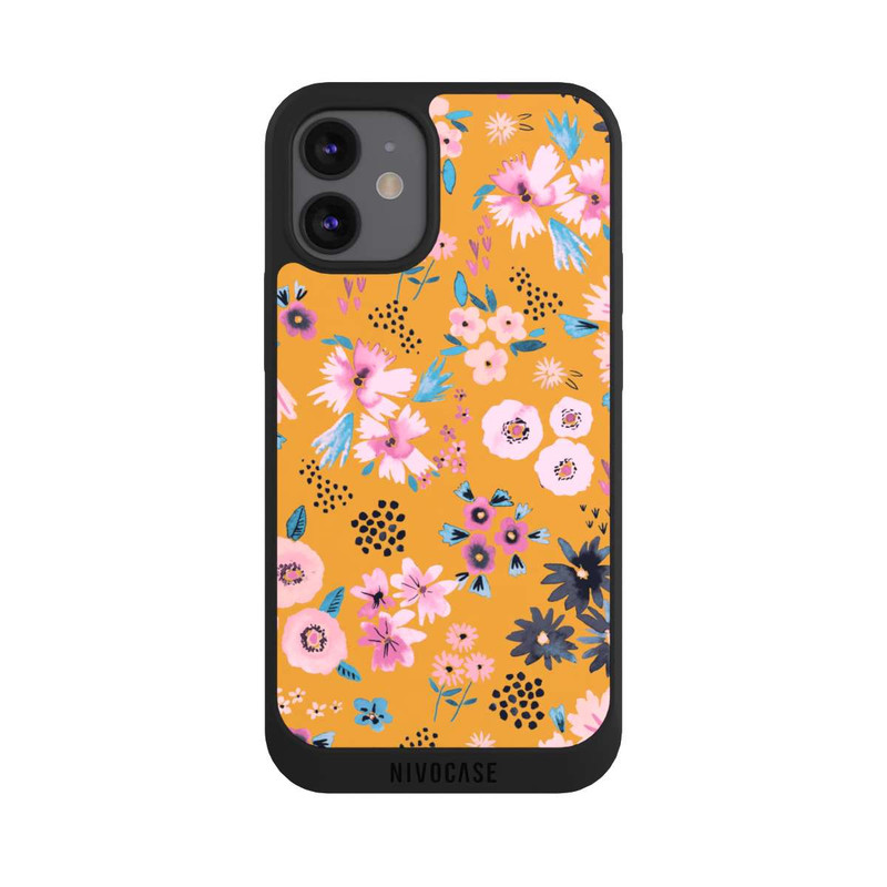 iPhone 12 mini NIVOpure Kleine Blumen senfgelb