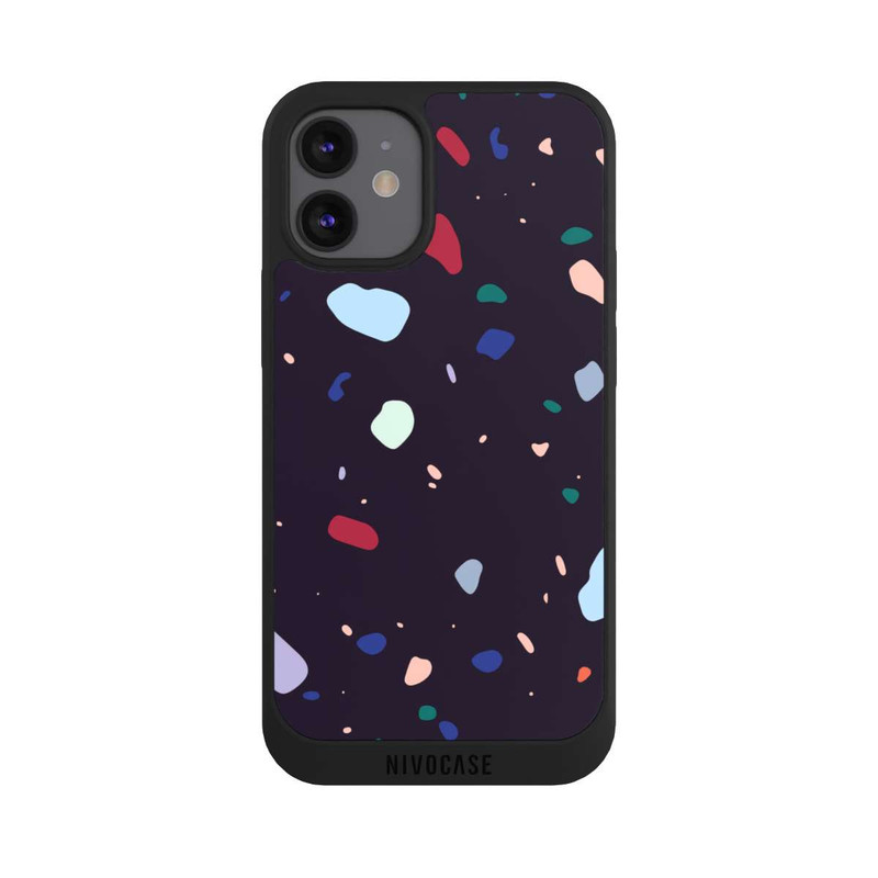 iPhone 12 mini NIVOpure Modern Dark Rounded Terrazzo