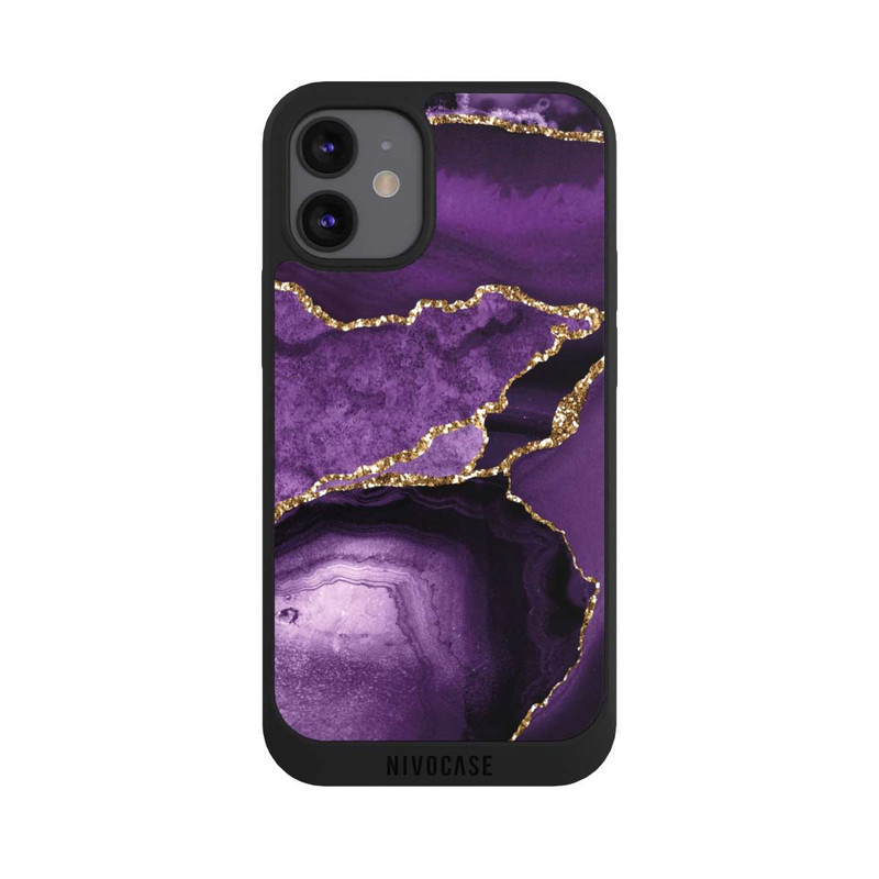 iPhone 12 mini NIVOpure Marbre Violet Paysage