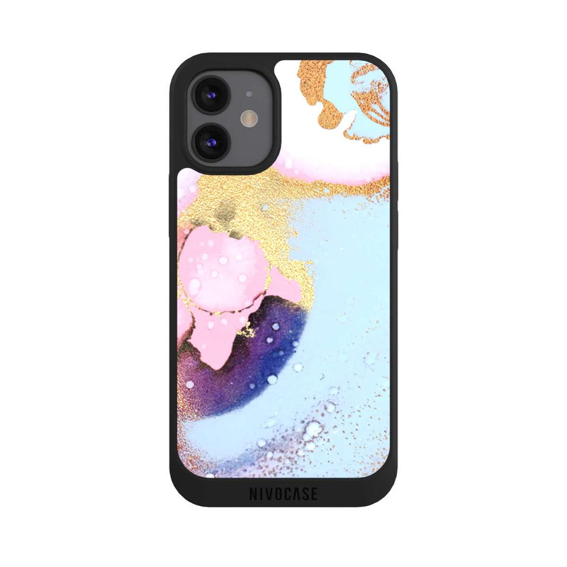 iPhone 12 mini NIVOpure Pastell Glamour Tintenstruktur