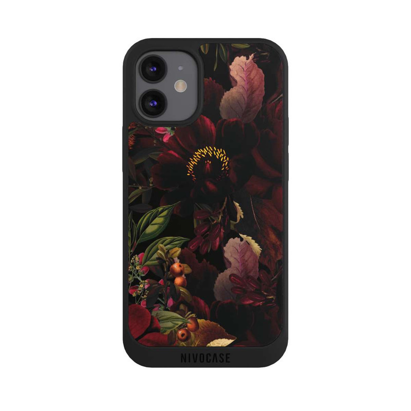 iPhone 12 mini NIVOpure Dunkle Rote Vintage Barock Rosen