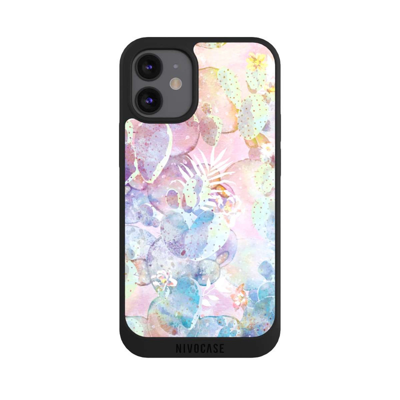 iPhone 12 mini NIVOpure Aquarelle de cactus fleuris