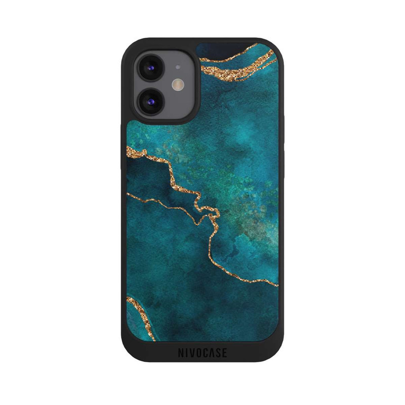 iPhone 12 mini NIVOpure Edelstein glänzend aquamarin