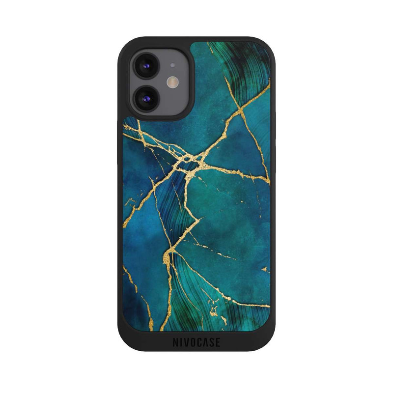 iPhone 12 mini NIVOpure Mineralischer Glamourlook Blaugold