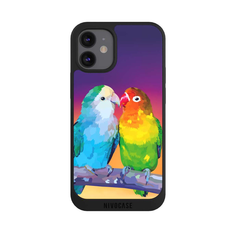 iPhone 12 mini NIVOpure Oiseaux d'amour colorés