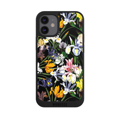 Apple iPhone 12 mini NIVOpure Dunkle Wildblumentapete