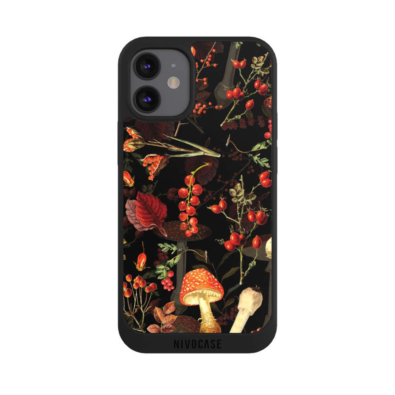 iPhone 12 mini NIVOpure Motif champignon foncé