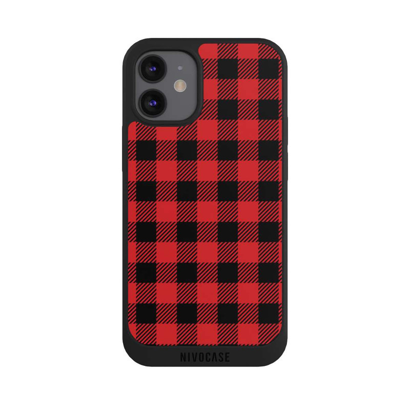 iPhone 12 mini NIVOpure Red Lumberjack Pattern