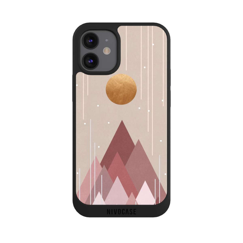 iPhone 12 mini NIVOpure Soleil et montagne rose corail