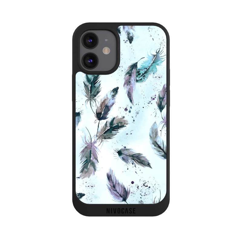 iPhone 12 mini NIVOpure Plumes Magiques Bleu Doux