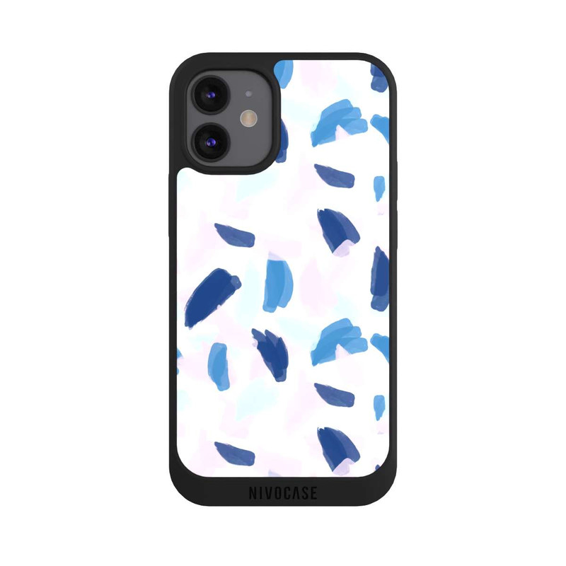 iPhone 12 mini NIVOpure Peinture bleue et rose