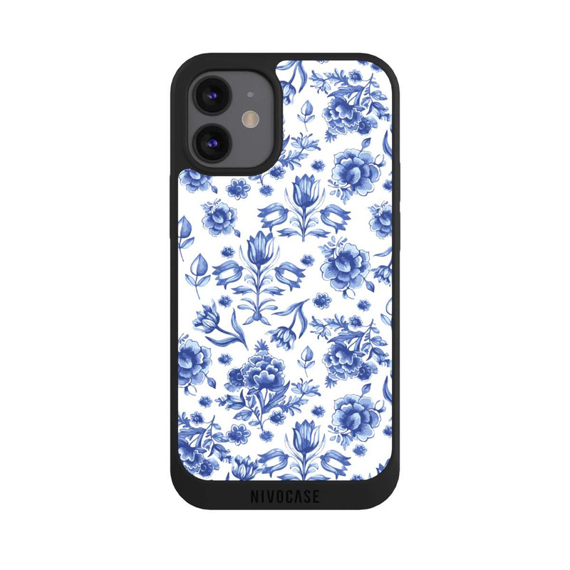iPhone 12 mini NIVOpure Motif à Fleurs - Faïence de Delft