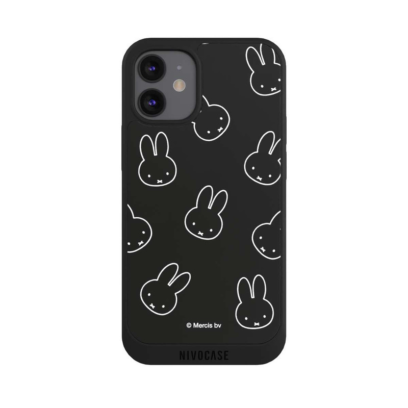 iPhone 12 mini NIVOpure Miffy Muster Schwarz