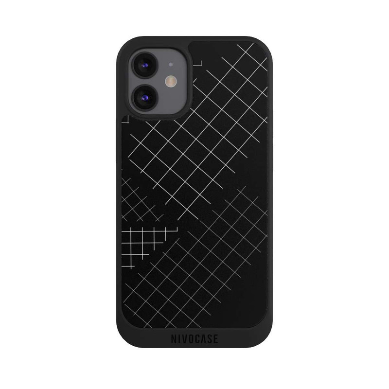 iPhone 12 mini NIVOpure Black White Grid