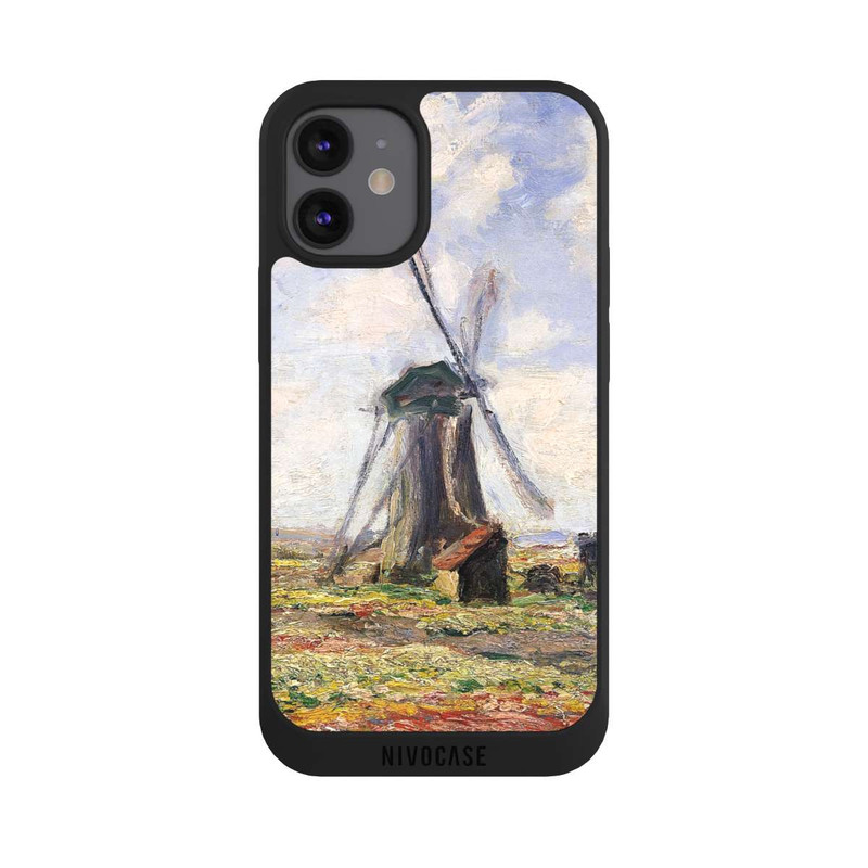 iPhone 12 mini NIVOpure Tulpenfelder mit der Rijnsburger Windmühle von Claude Monet