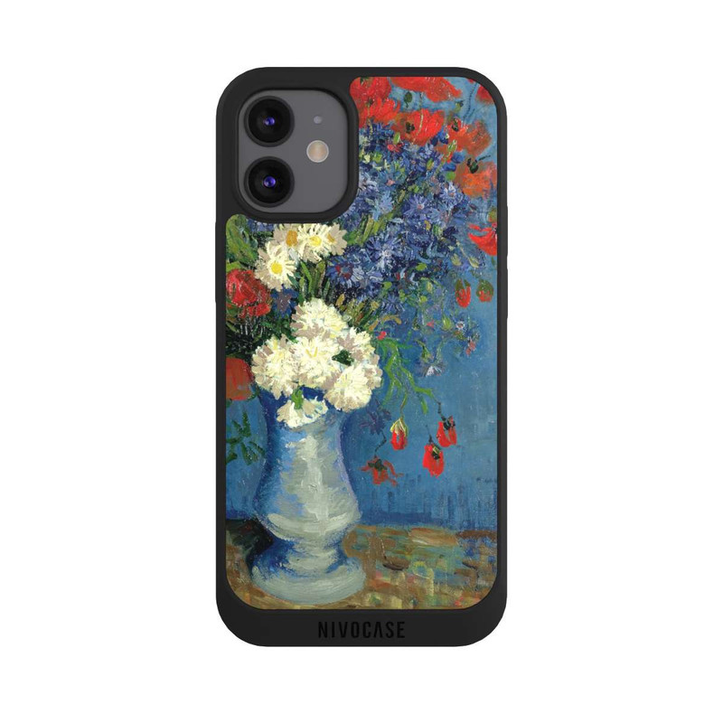 iPhone 12 mini NIVOpure Stillleben Vase mit Kornblumen und Mohnblumen von Vincent Van Gogh