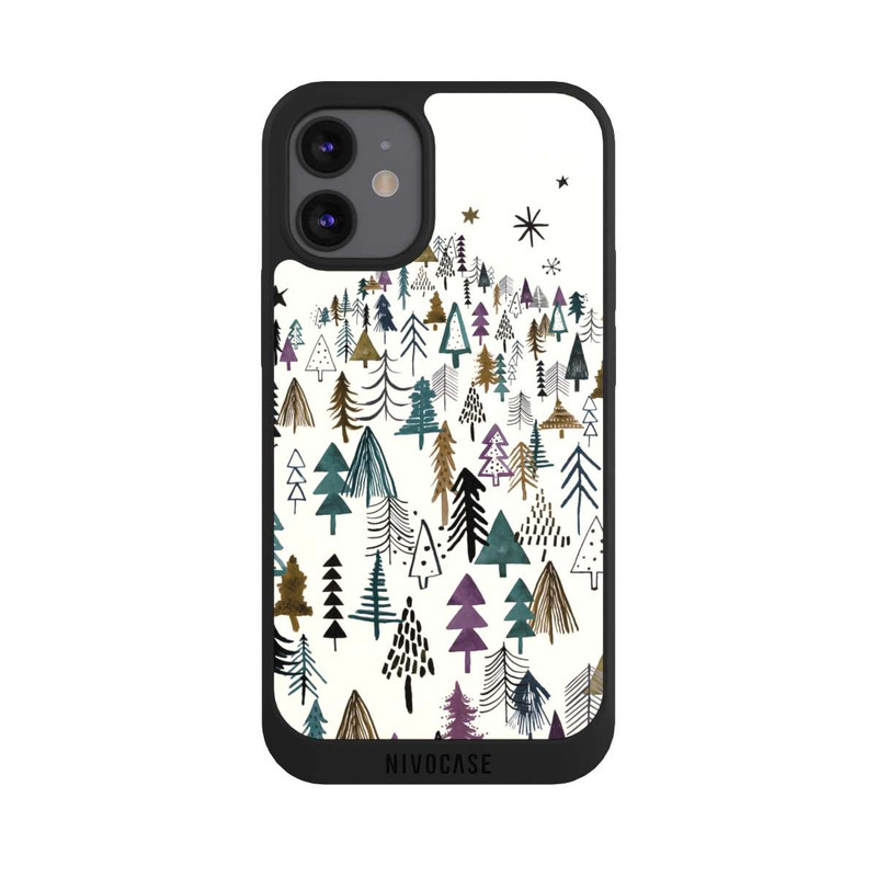iPhone 12 mini NIVOpure Montagne Arbres Forêt Violet