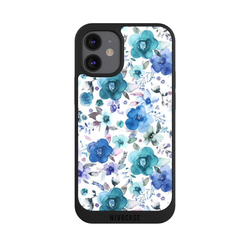 iPhone 12 mini NIVOpure Winterblumensträuße Blau