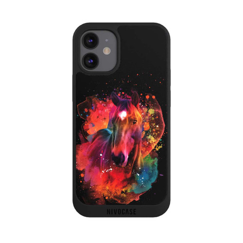 Apple iPhone 12 mini NIVOpure Pferd Colorful Sprayart