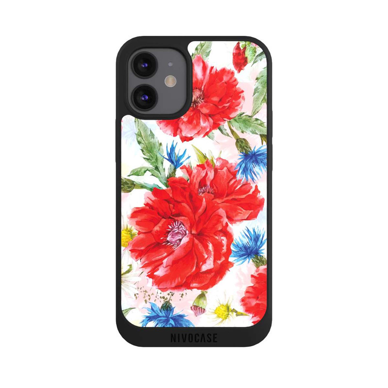 iPhone 12 mini NIVOpure Prairie d'Été, Bleuets et Coquelicots