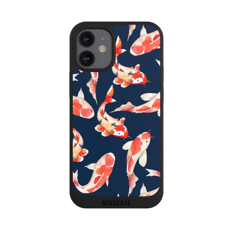 iPhone 12 mini NIVOpure Coral Fish on Blue Background