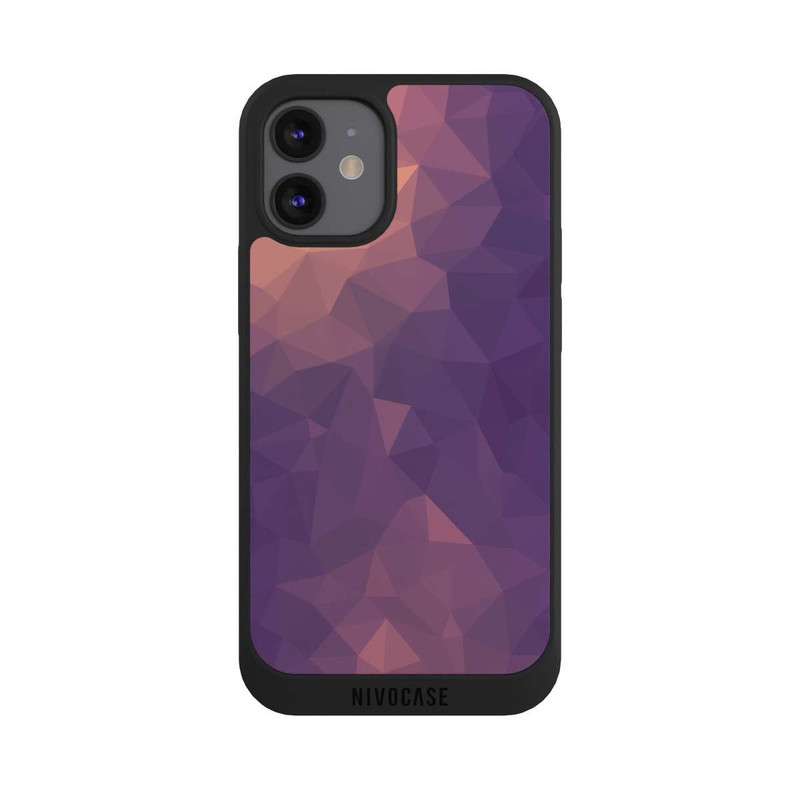 iPhone 12 mini NIVOpure Polygonal Mosaic Rouge/Violet